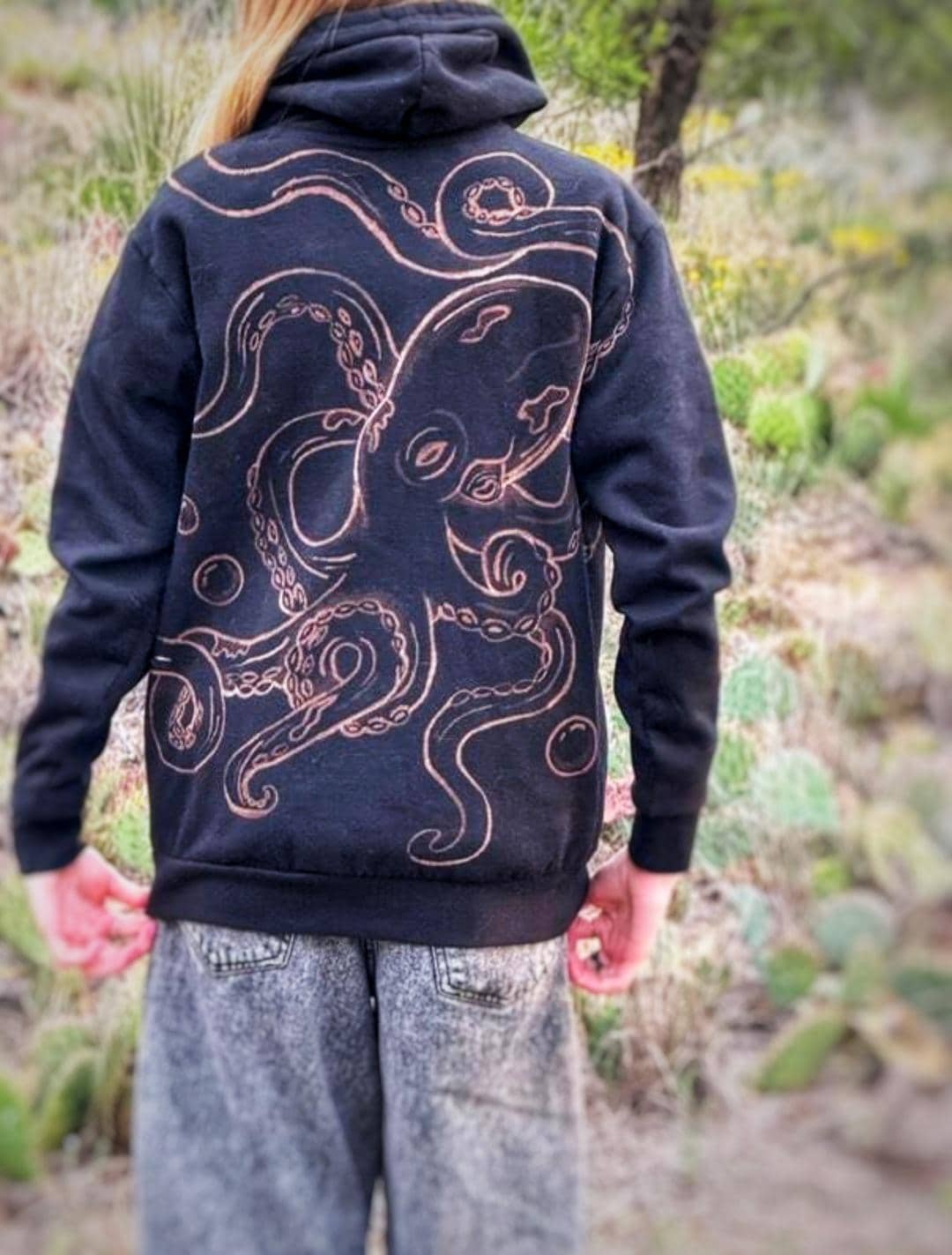 Bleached Octopus Hoodie - Etsy