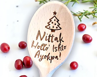 Chickasaw Merry Christmas Wooden Spoon