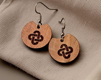 Wood Knot Earrings -  Muscogee Creek Nation, Choctaw, Chickasaw, Cherokee, Seminole