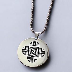 Four Directions Pendant Necklace - Southeastern Native Jewelry - Muscogee Creek, Cherokee, Choctaw, Chickasaw, Seminole - Stainless
