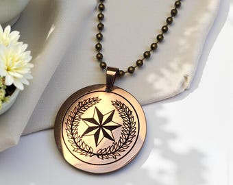 Cherokee Star and Wreath pendant necklace - Cherokee Nation, Tsalagi