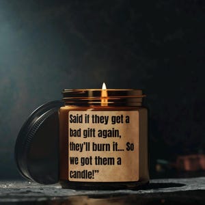 Humorous Scented Soy Candle, Amber Jar Gift for Friends, Funny Candle, Home Decor, Relaxation Gift, Unique Candle for Occasions