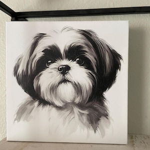 Shih tzu painting print art decor shih tzu lover gift for shih tzu owner gift Vet Graduation Gift Veterinarian Gift