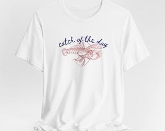 Camiseta de langosta, camiseta de pesca del día, ropa estética de pescador