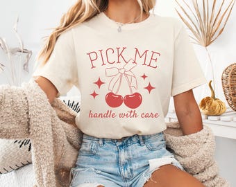 Camiseta de cereza Coquette Camiseta de cereza Camiseta de cereza Camiseta de fruta