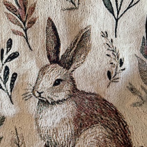 Vintage Bunny Blanket Woven Rabbit Blanket