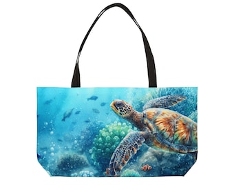 Duża torba plażowa Sea Turtle Torba weekendowa