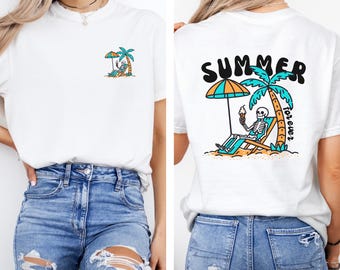 Summerween Shirt Spooky Summer Shirt Summer Skeleton Unisex T-shirt Summerween t Shirt Summerween Shirt Halloween Summer Tee