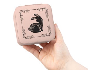 Travel Jewelry Case Bunny Design
