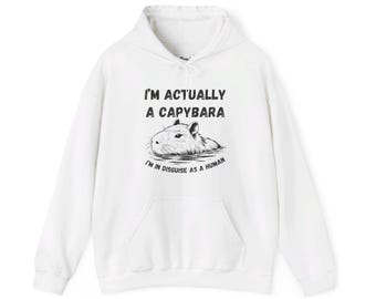 Capybara Hoodie Capybara Sweatshirt Einfaches Halloween-Kostüm-Shirt Spaß Geschenk