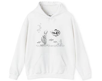 Aquarium Sweatshirt Betta Fish Hoodie Underwater Sweatshirt