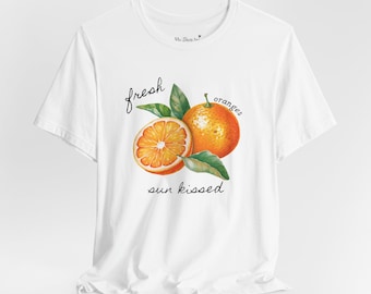 Orange Fruit Shirt Orange T-Shirt Fruit Shirt Fruit Graphic Tee