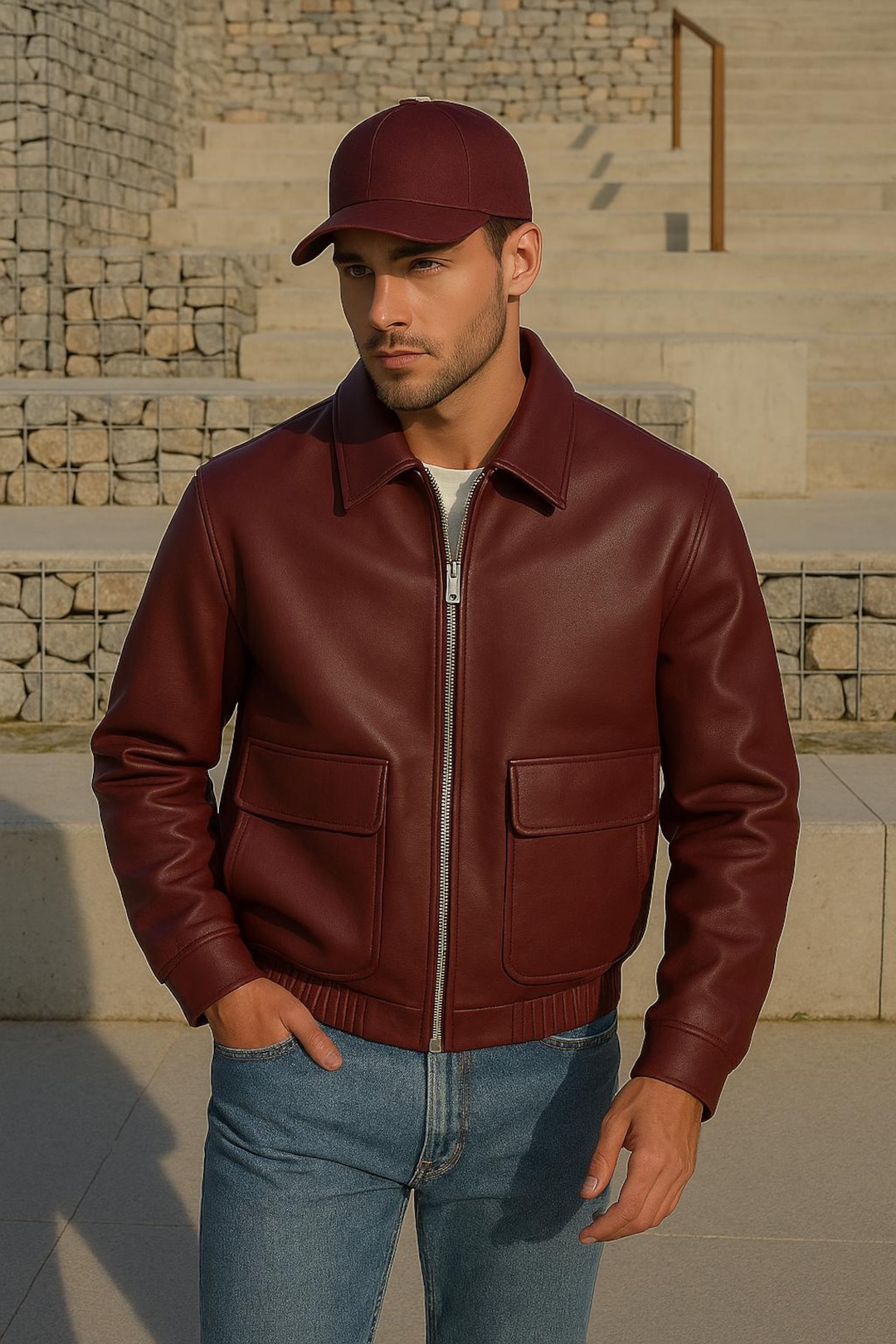 【VOULEZ-VOUS COMPANY】leather jacket Men's Leather Blouson – La Garçonne