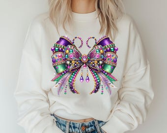 Mardi Gras Bow Png, Coquette Mardi Gras Png, Mardi Gras Png Sublimation Design Download, Coquette Bow Mardi Gras Png, Fleur De Lis Png