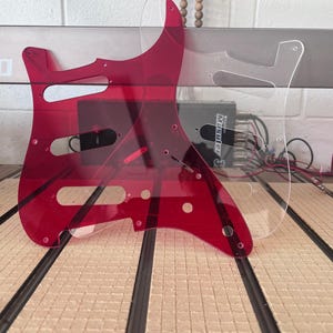 Stratocaster Guitar Translucent Acrylic Custom Pickguard Replacement Shield Accessory