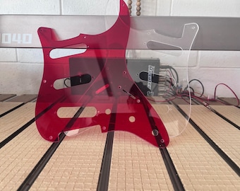 Stratocaster Guitar Translucent Acrylic Custom Pickguard Replacement Shield Accessory