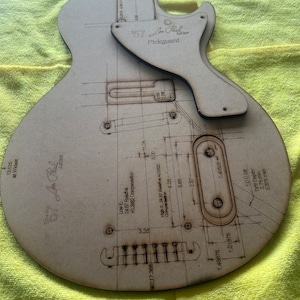 LP Jr.-&#39;57 Style MDF Router Template for Single & Double Cut Junior Models - Guitar Body Crafting Guide Kit
