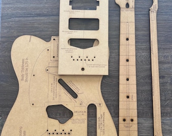 KOMPLETTES T-Style Gitarrenkörper MDF Fräser Template Kit: DIY E-Gitarren Gebäude