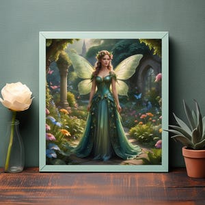 Enchanting Fairy Digital Art Printable Wall Art Instant Download Nature Decor