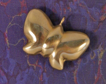 Vintage Brass Butterfly Charm