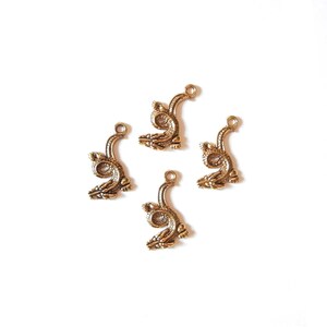 4 Gold-tone Chinese Dragon Charms image 3