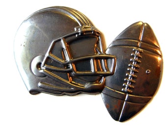 Large Steel Football Helmet and Football  Stamping