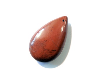 Genuine Jasper Polished Stone Teardrop Pendant