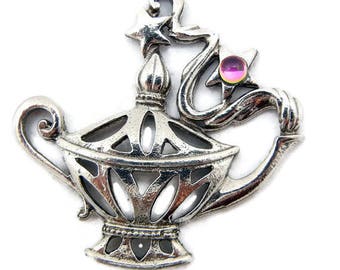 Magic Lamp Pendant with Iridescent Cabochon