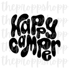 Téléchargement numérique Happy Camper - Fichiers PNG, SVG, JPG