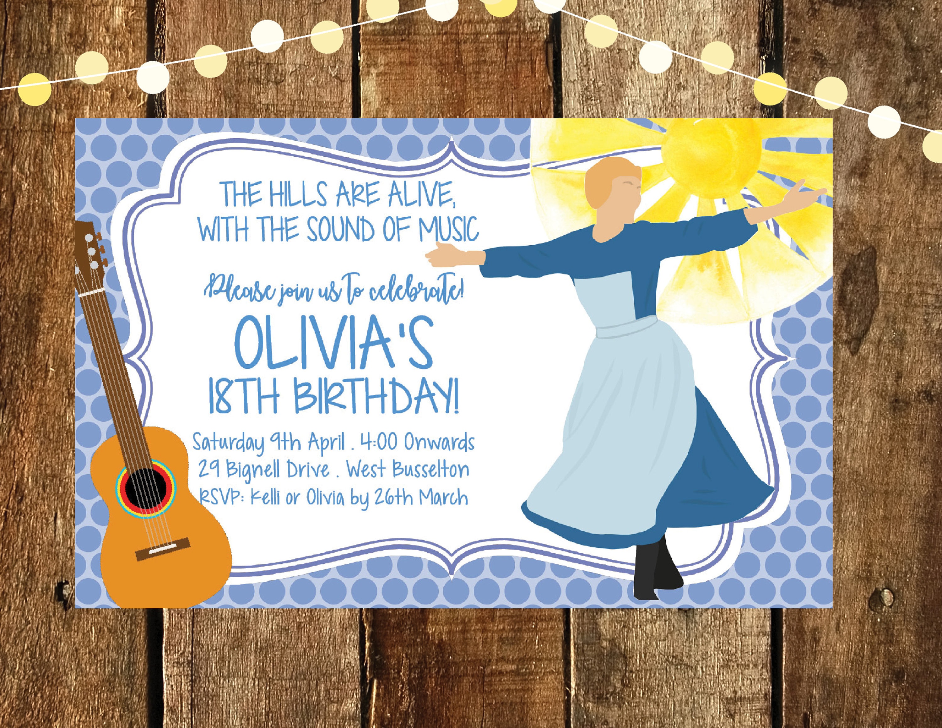 Sound Music Invite - Etsy, image size:3000x2318