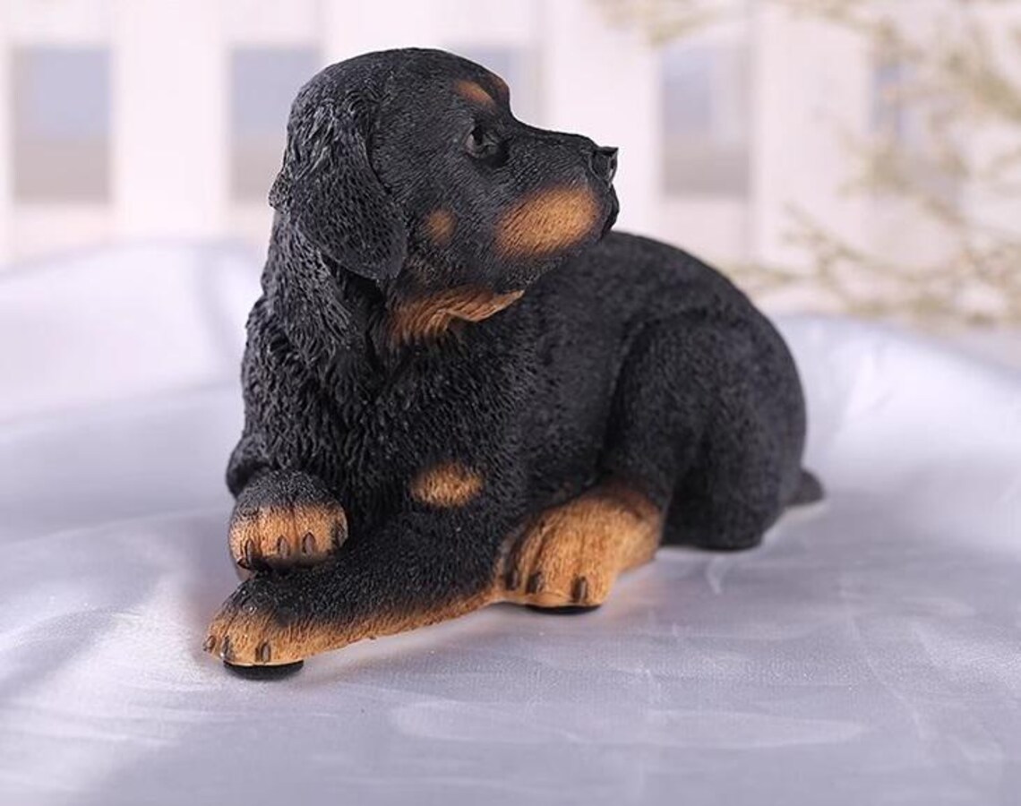 Hand-crafted Resin Rottweiler Action Figure Imitation Puppy Dog ...