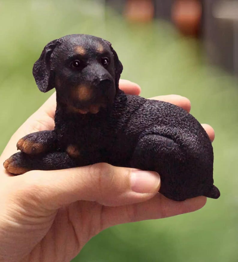 Hand-crafted Resin Rottweiler Action Figure Imitation Puppy Dog ...