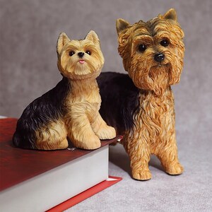 Figurine Décorative Chiot Yorkshire Terrier En Résine - Castagna - Neuf Avec Emballage