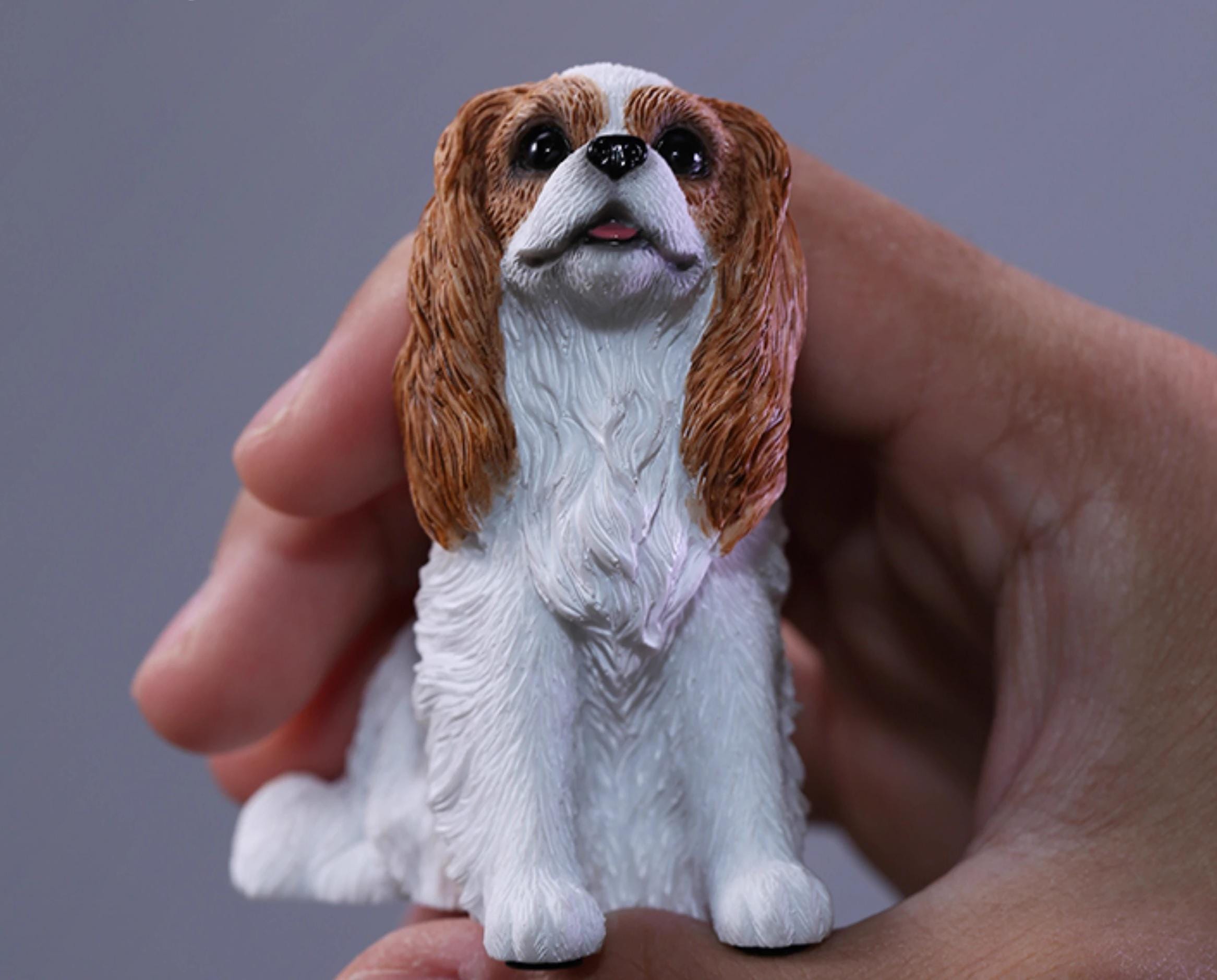 Hand-crafted Cavalier King Charles Spaniel Dog Miniature Action