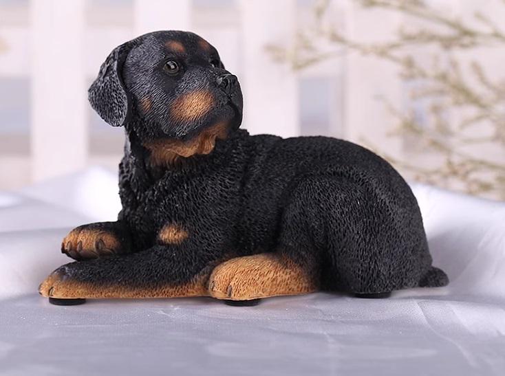 Hand-crafted Resin Rottweiler Action Figure Imitation Puppy Dog ...