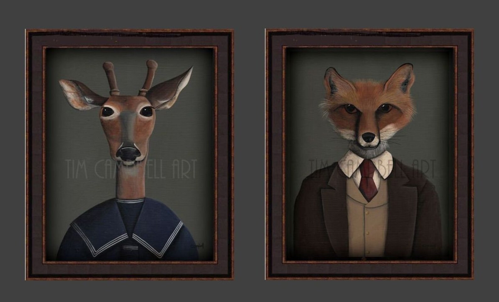 Victorian Animal Portraits by Tim Campbell Etsy