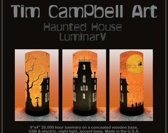 Halloween Haunted House Luminary