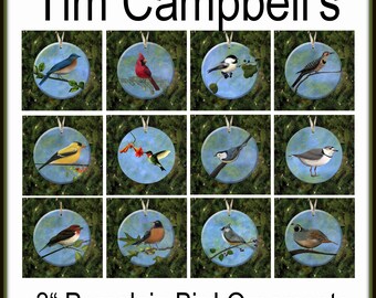 Tim Campbell's Porcelain Bird Ornaments