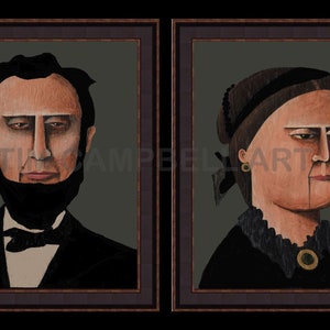 Abraham & Mary Todd Lincoln Portraits by Tim Campbell