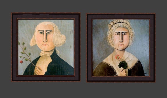 George \u0026 Martha Washington Primitive 