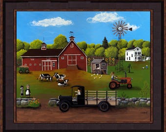 A New Hampshire Farm Giclee Print by Tim Campbell
