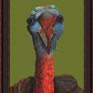 turkey dinner giclee print by tim campbell etsy