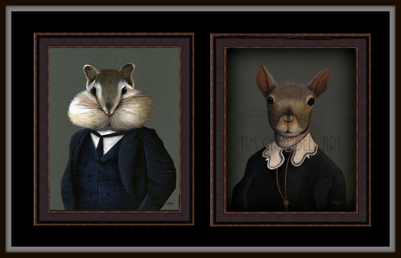 Victorian Animal Portraits by Tim Campbell Etsy