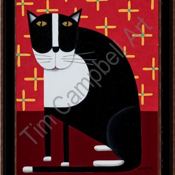 Black Cat Giclee Print from Award Winning NH Artist