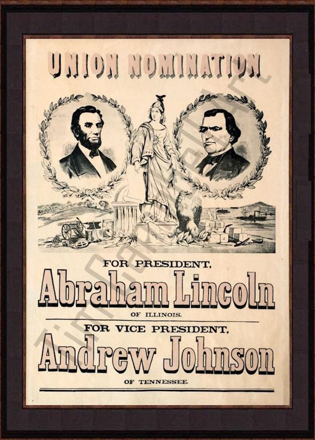 Abraham Lincoln Election Poster Giclee Print by Tim Campbell Etsy
