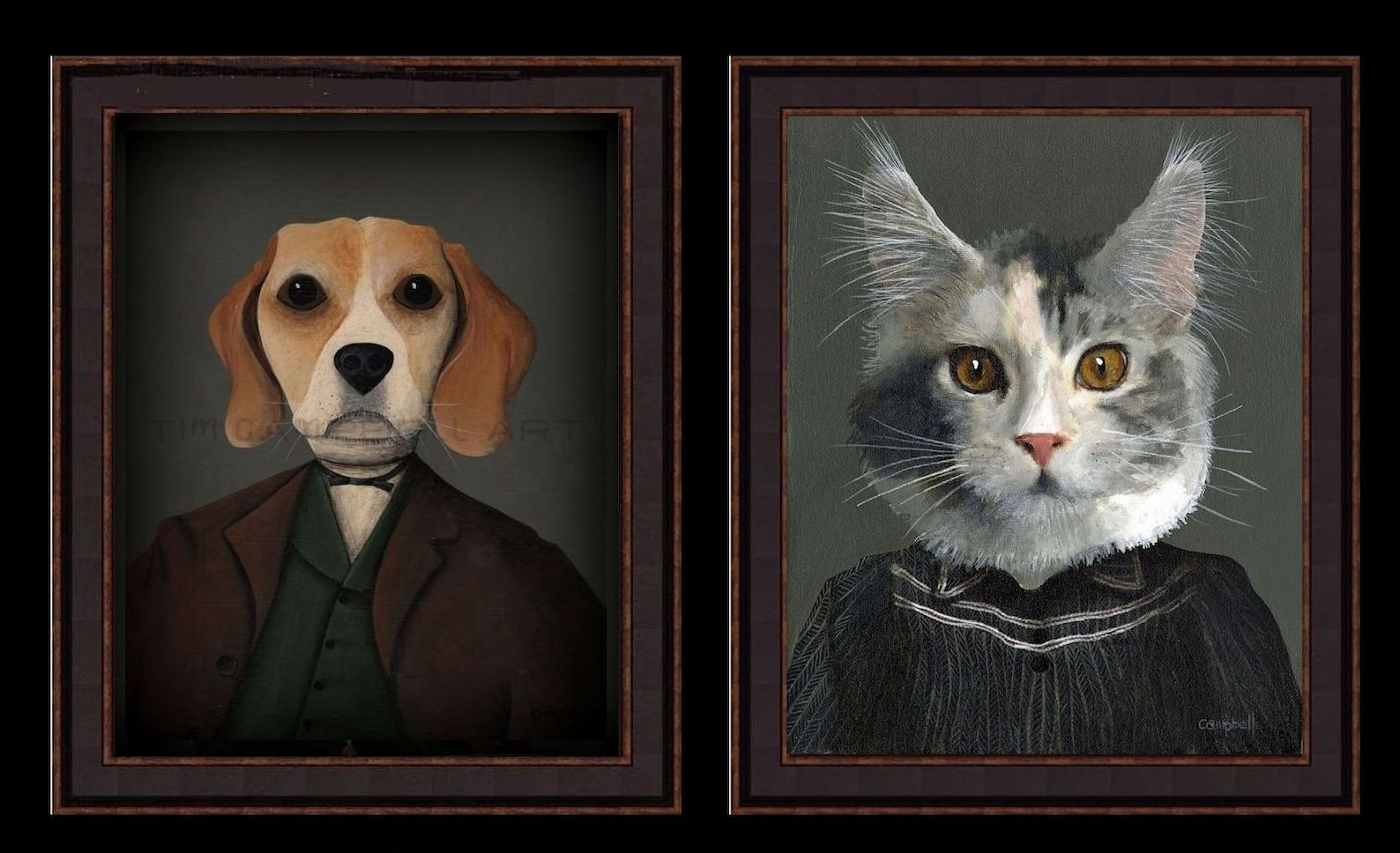 Victorian Animal Portraits by Tim Campbell Etsy
