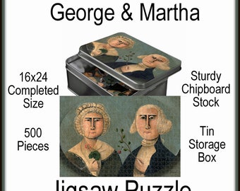 George & Martha Washington Jigsaw Puzzle by Tim Campbell