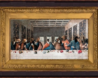 Dog Last Supper Giclee Print By Tim Campbell - Etsy