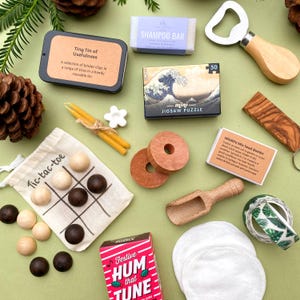 Plastic-Free Cracker Fillers: Set of 6 Eco-Friendly Mini Gifts | Stocking Fillers | Wedding Favours