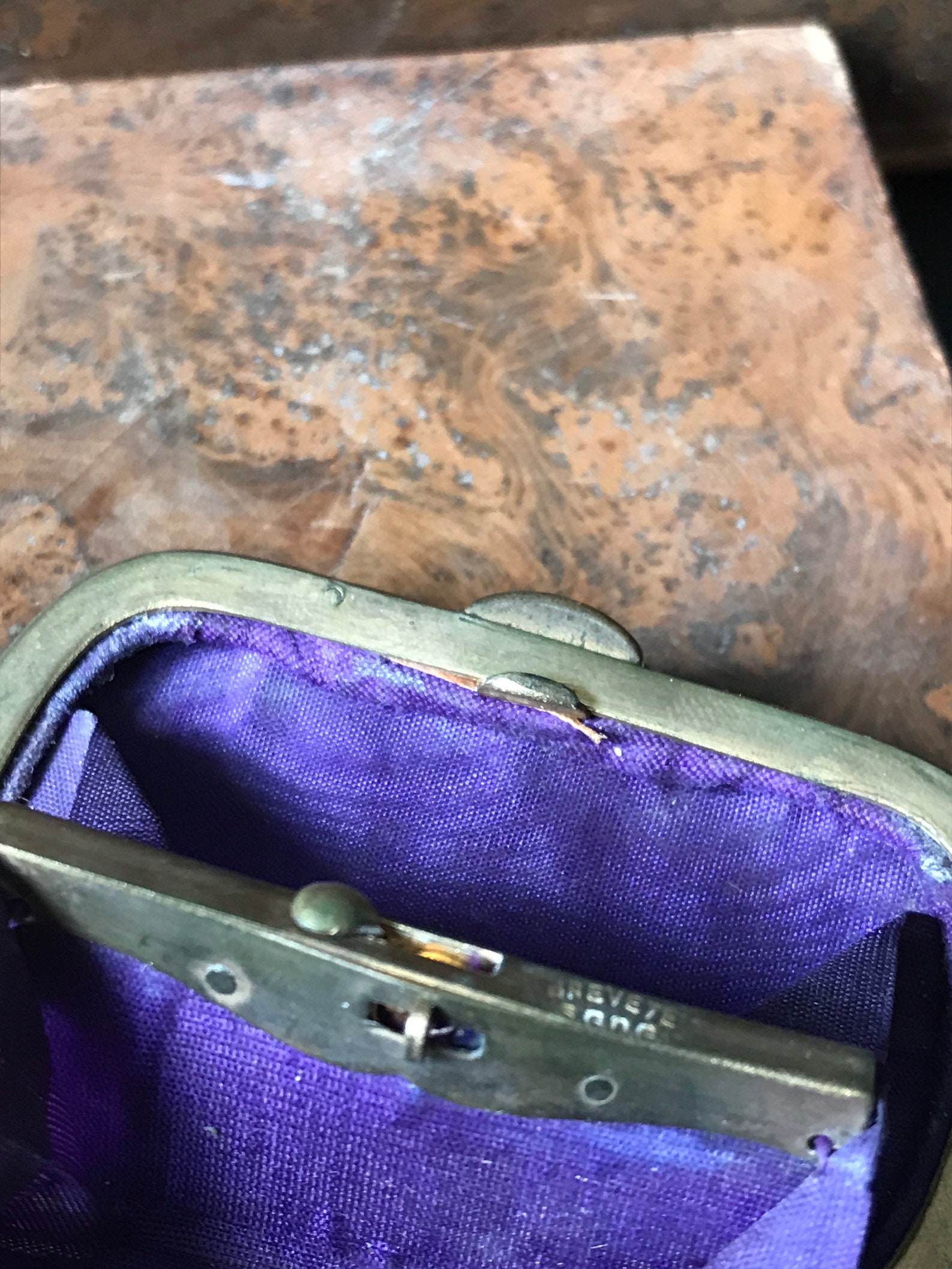 Antique Brevete S.G.D.G French Coin Purse With Mother of Pearl Etsy